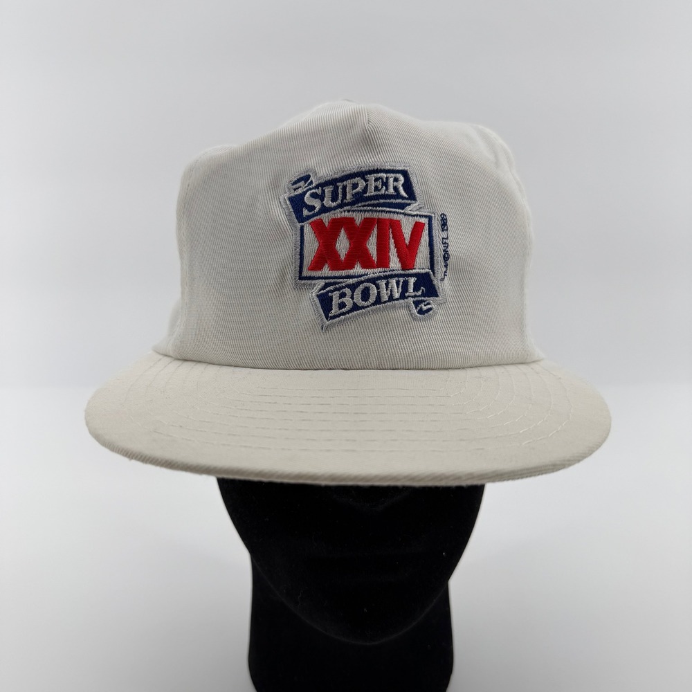 Vintage Annco Super Bowl XXIV‎ Snapback Hat Mens OSFM White 1989 NFL Embroidered